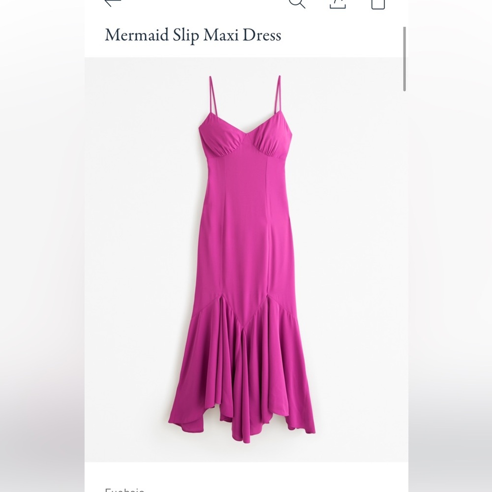 Abercrombie & Fitch Pink Ruched Mermaid Gown
